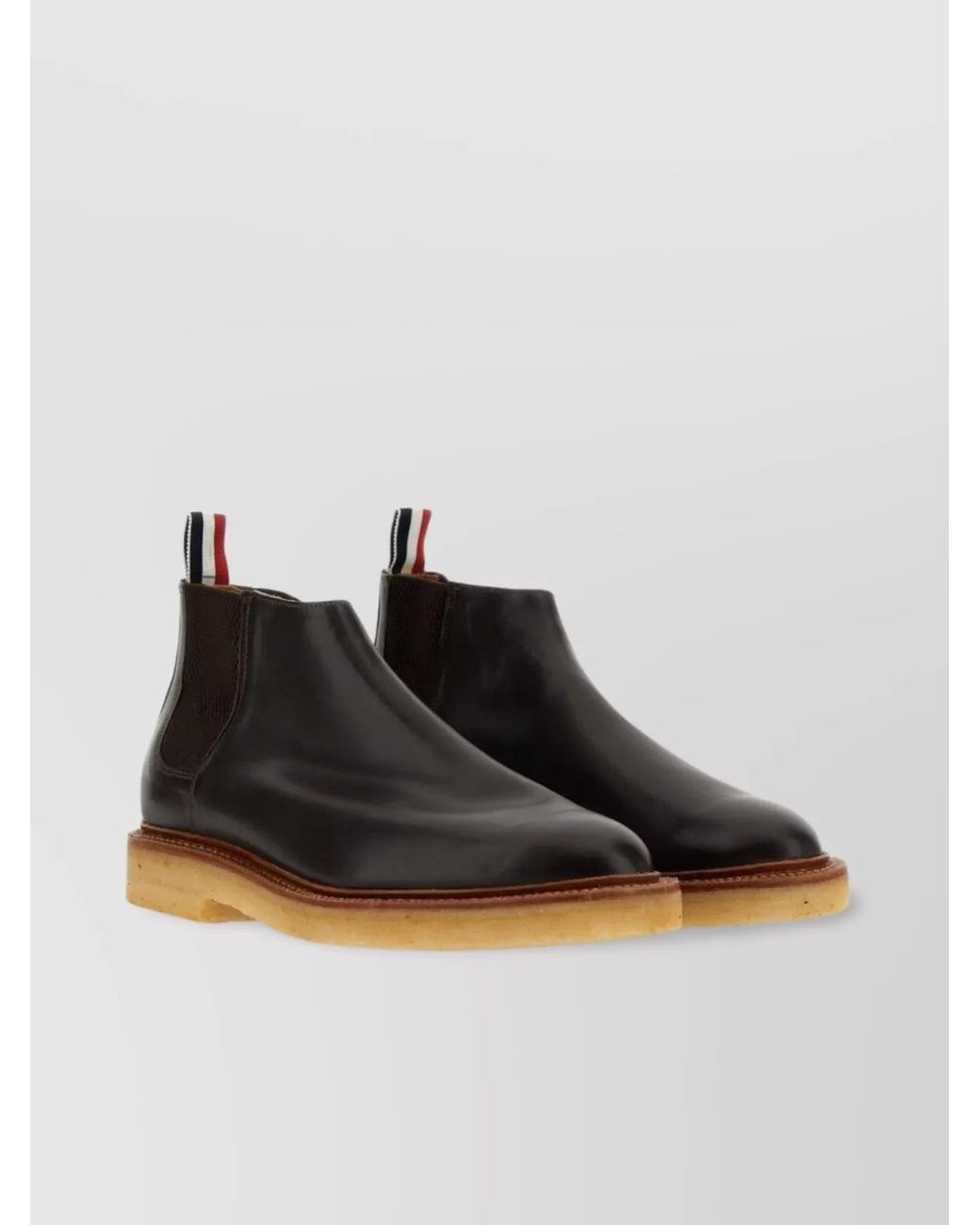 Thom Browne Gray Leather Chelsea Boots for men