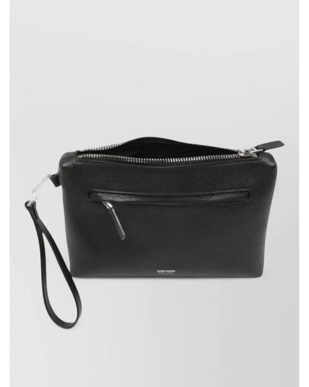 Tom Ford Black Leather Wristlet Clutch Bag for men