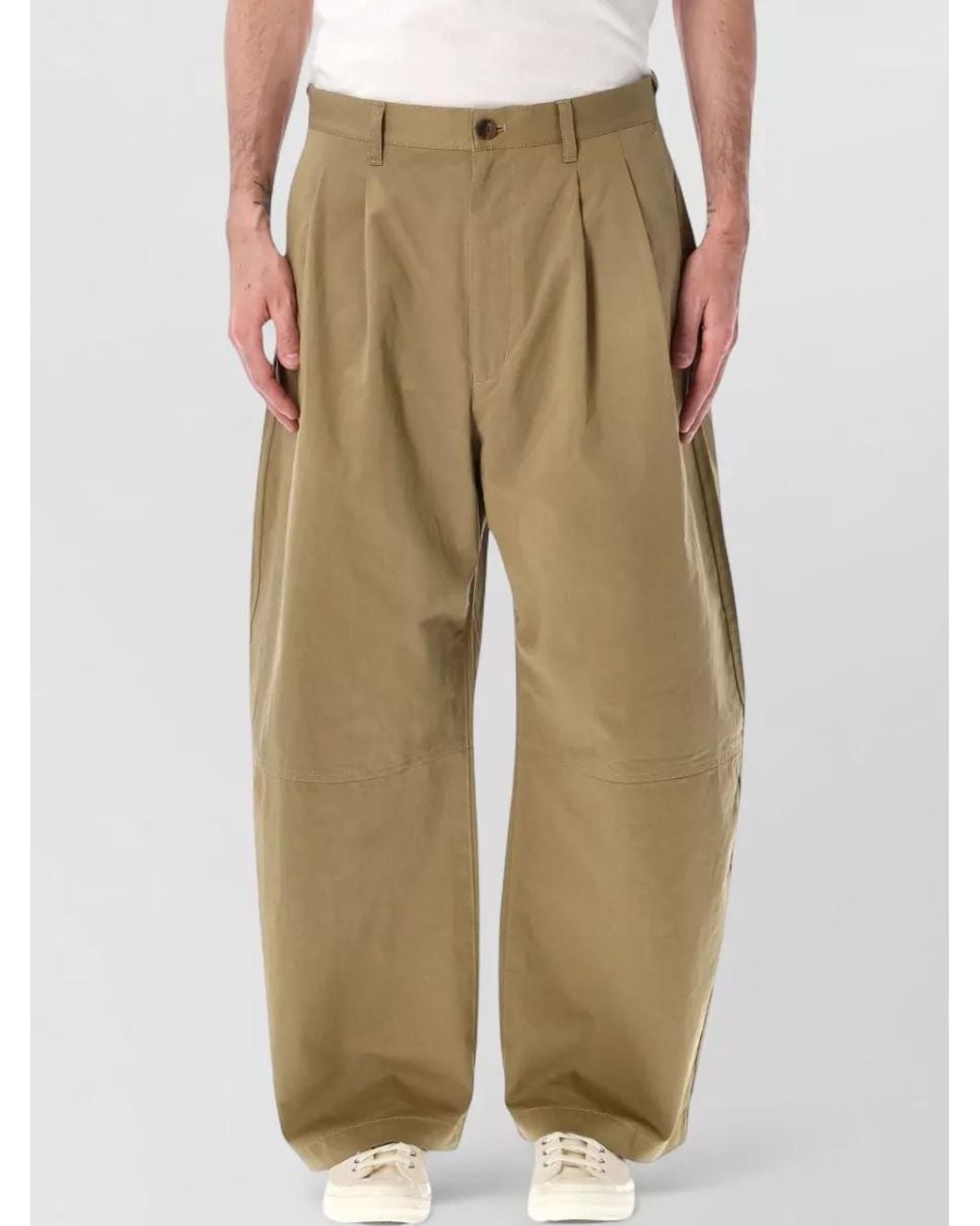Comme des Garçons Natural Pleated Wide-Leg Tailored Shorts for men