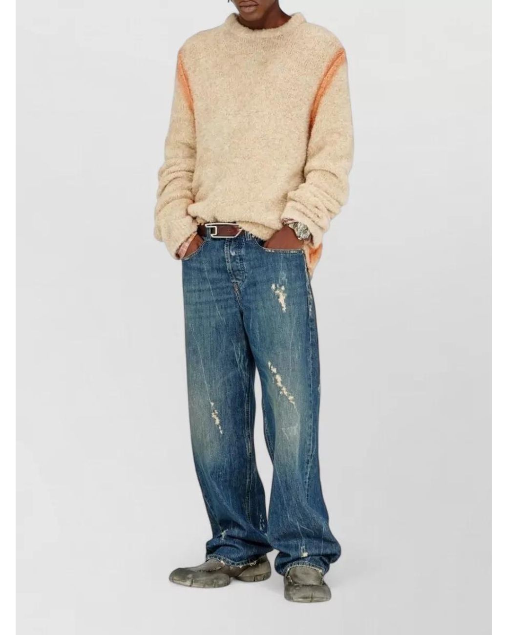 DIESEL Natural Crewneck Jumper for men