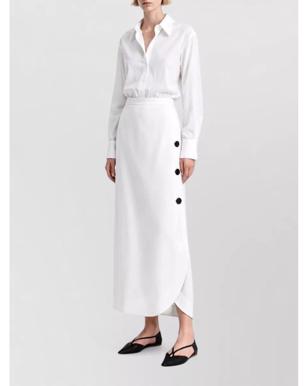 Max Mara White High-Rise Skirt