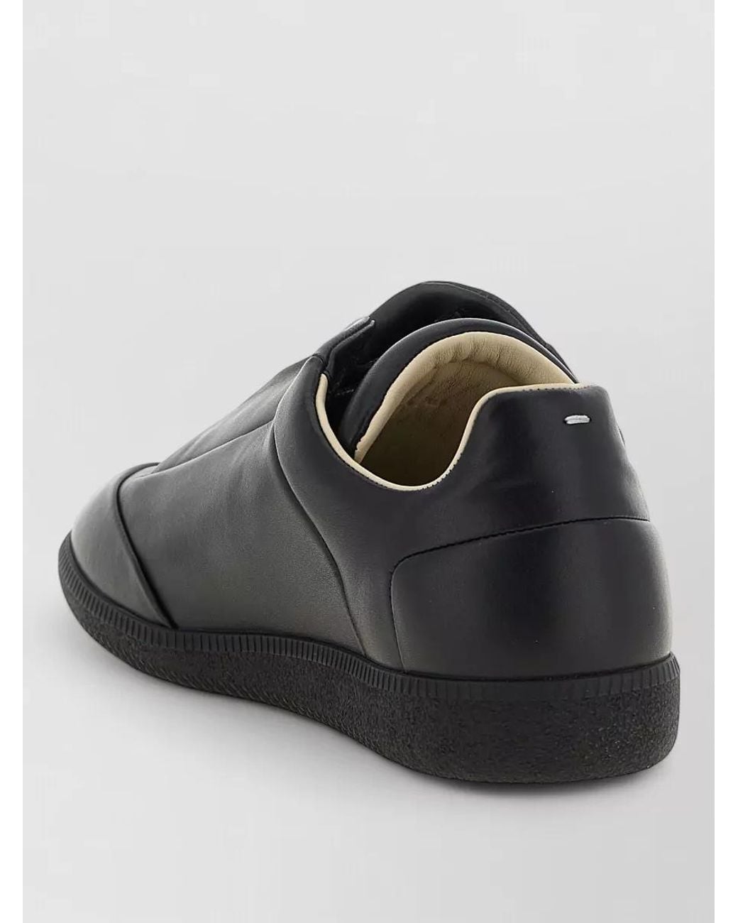 Maison Margiela Black Leather Future Slip-On Sneakers for men