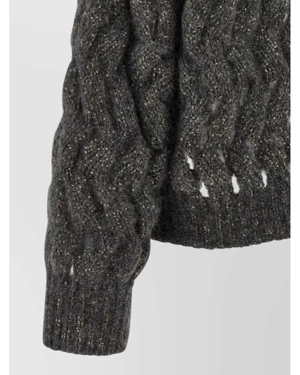 Brunello Cucinelli Gray Wool Cardigan