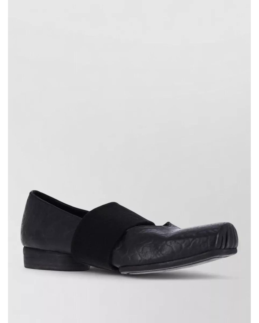 Uma Wang Black Leather Ballet Loafers