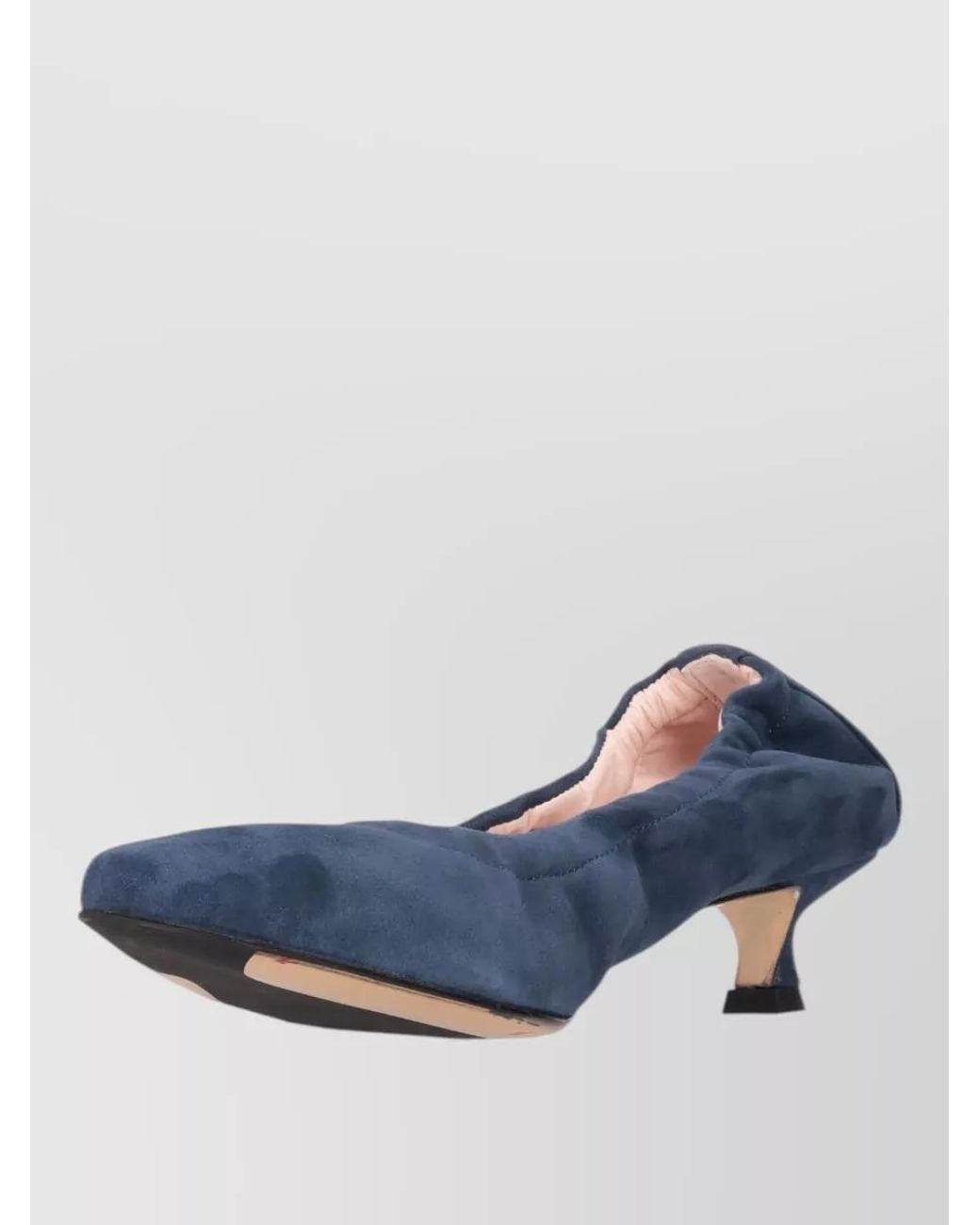 LA ROSE Blue Suede Leather Pumps