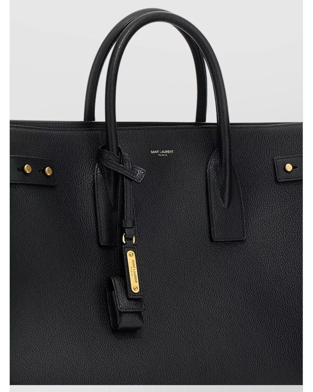 Saint Laurent Black Sac De Jour Large Leather Tote Bag