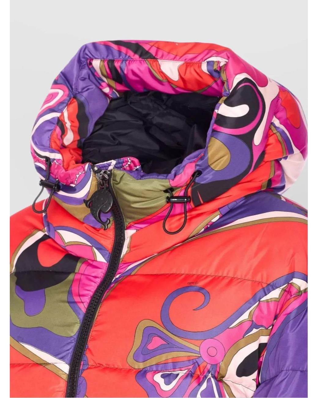 Emilio Pucci Pink Orchidee Print Down Puffer Jacket