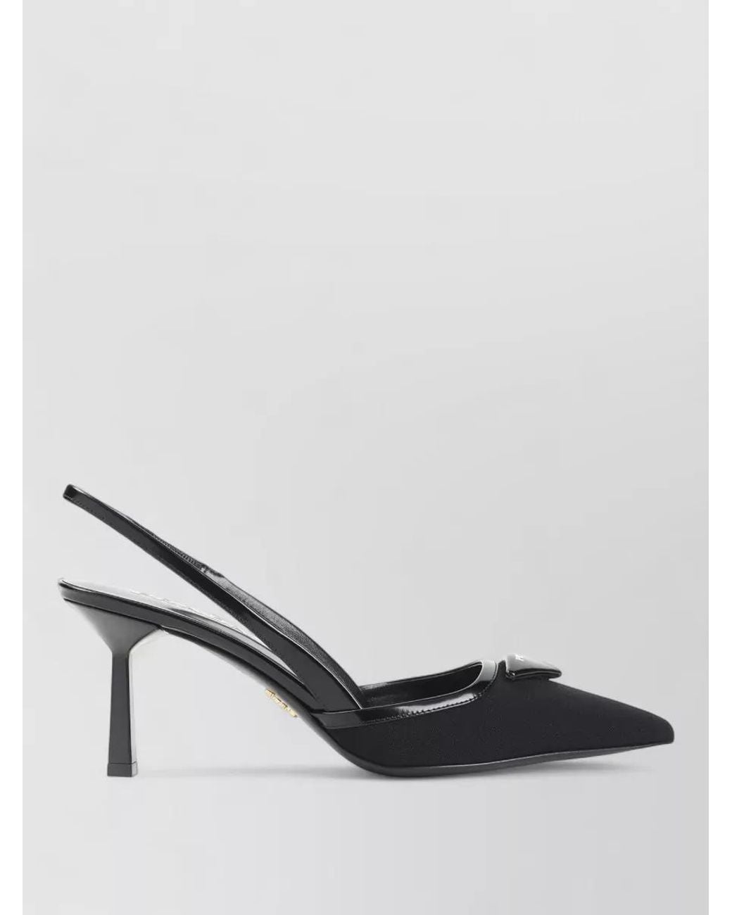 Prada Black Mesh Slingback Pumps
