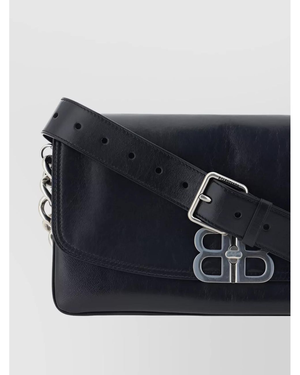 Balenciaga Blue Bb Soft Flap Medium Lambskin Quilted Shoulder Bag
