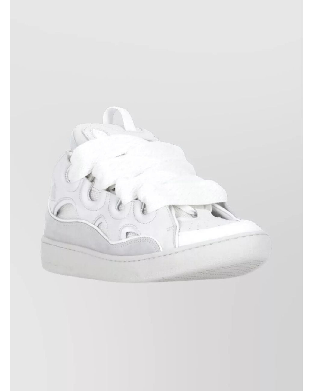 Lanvin White Leather High-Top Sneakers