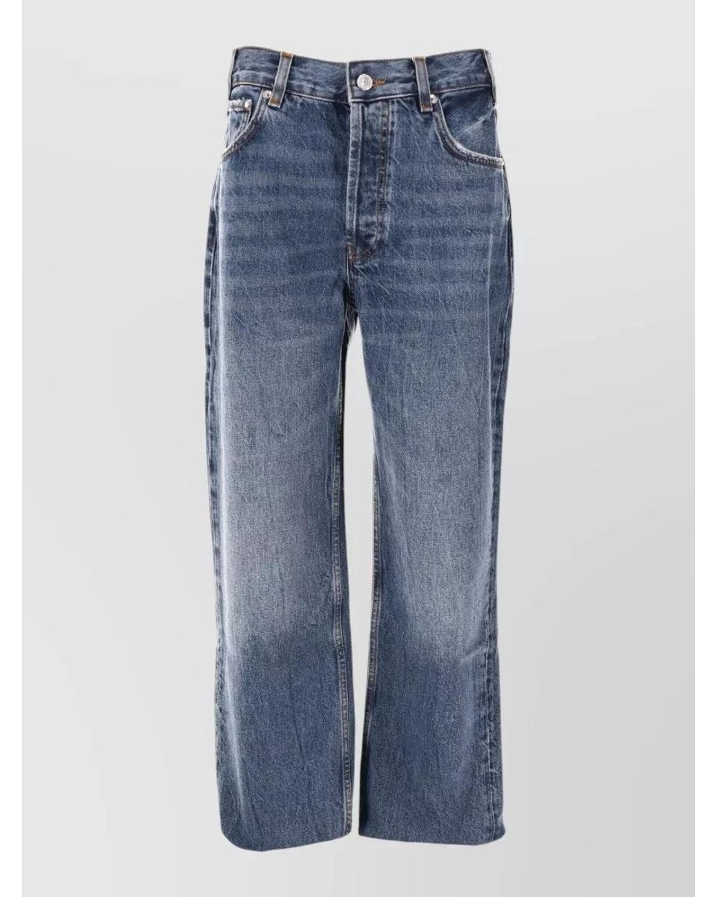 Anine Bing Blue Cropped Jeans