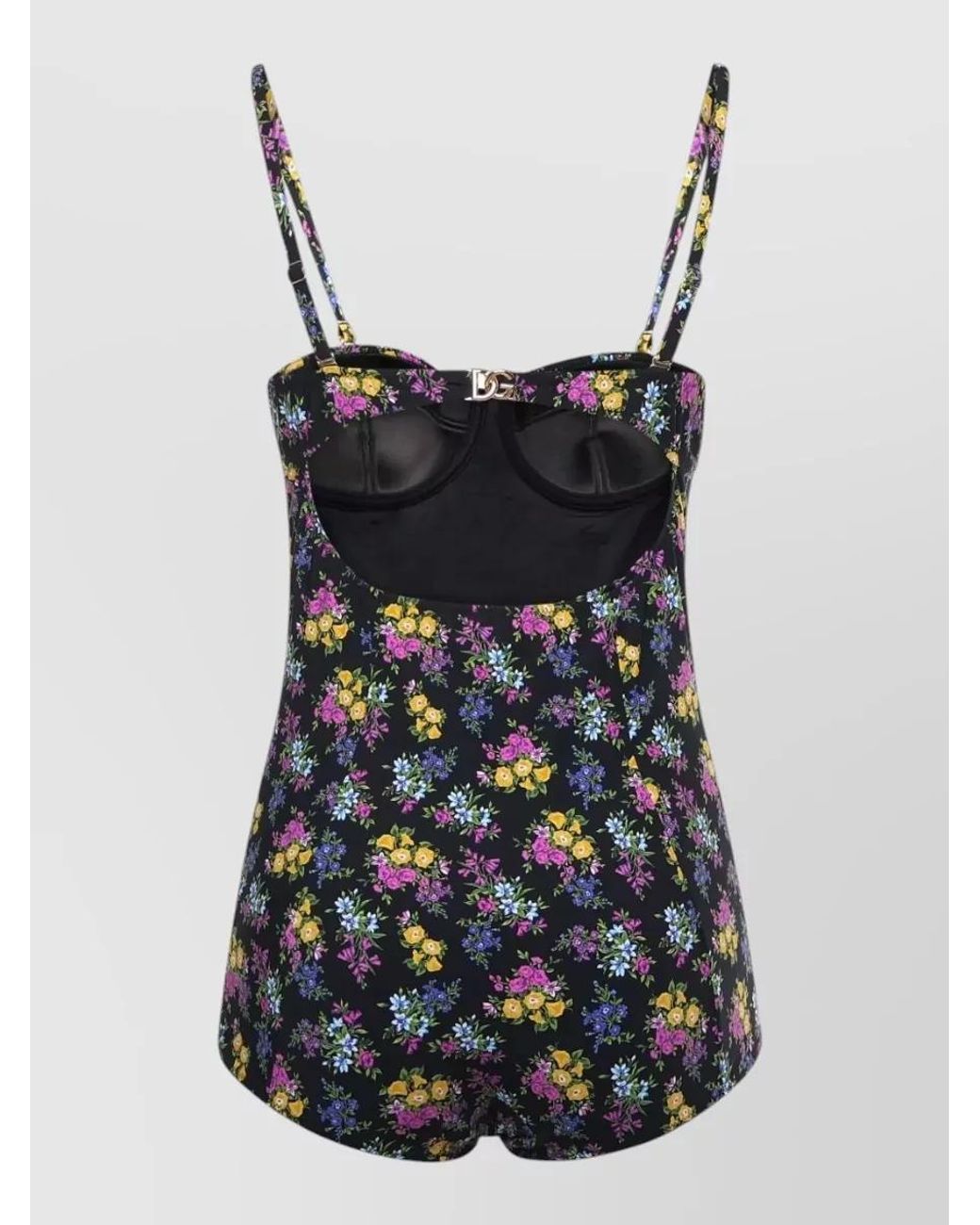 Dolce & Gabbana Multicolor Floral-Print Padded One-Piece Swimsuit