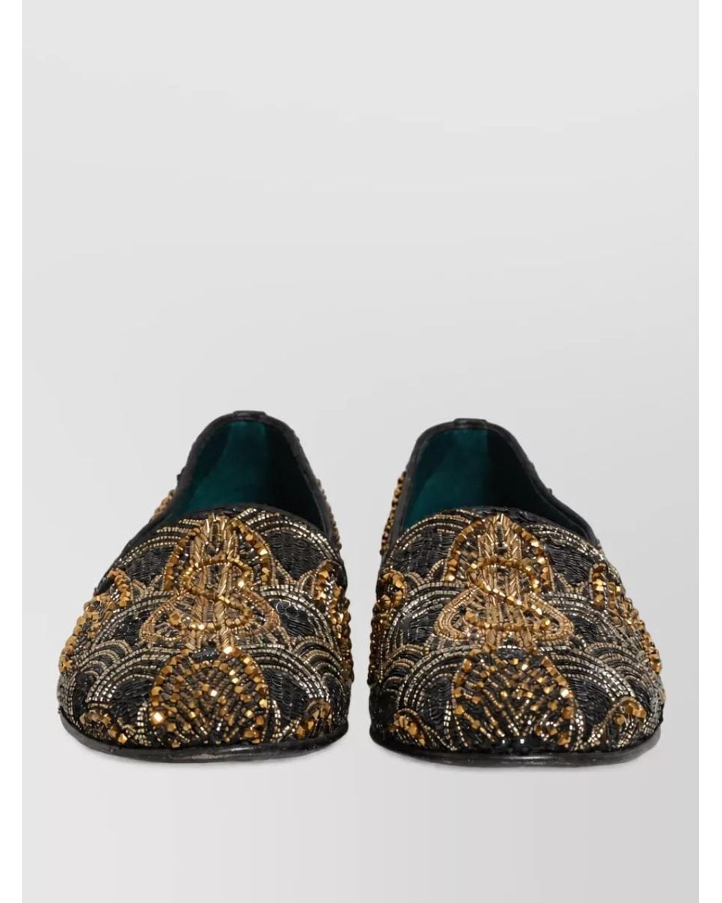 Dolce & Gabbana Multicolor Leather Embellished Loafers for men