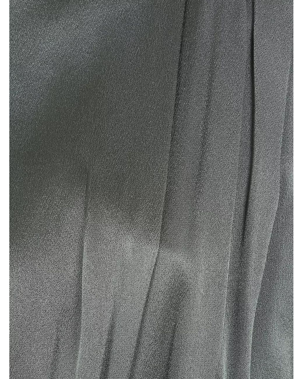 Semicouture Gray Satin Maxi Dress