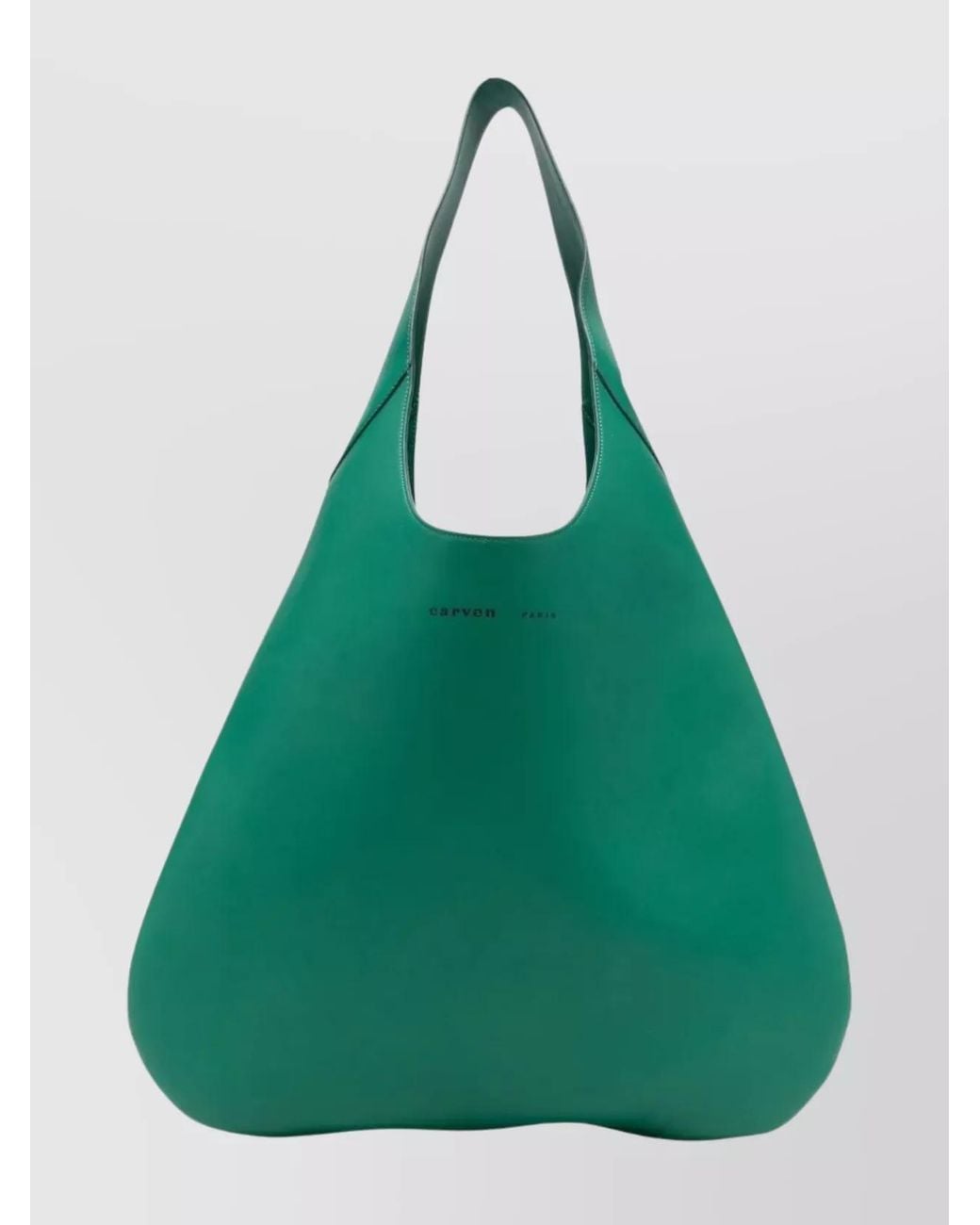 Carven Green Calf Leather Tommaso Tote Bag