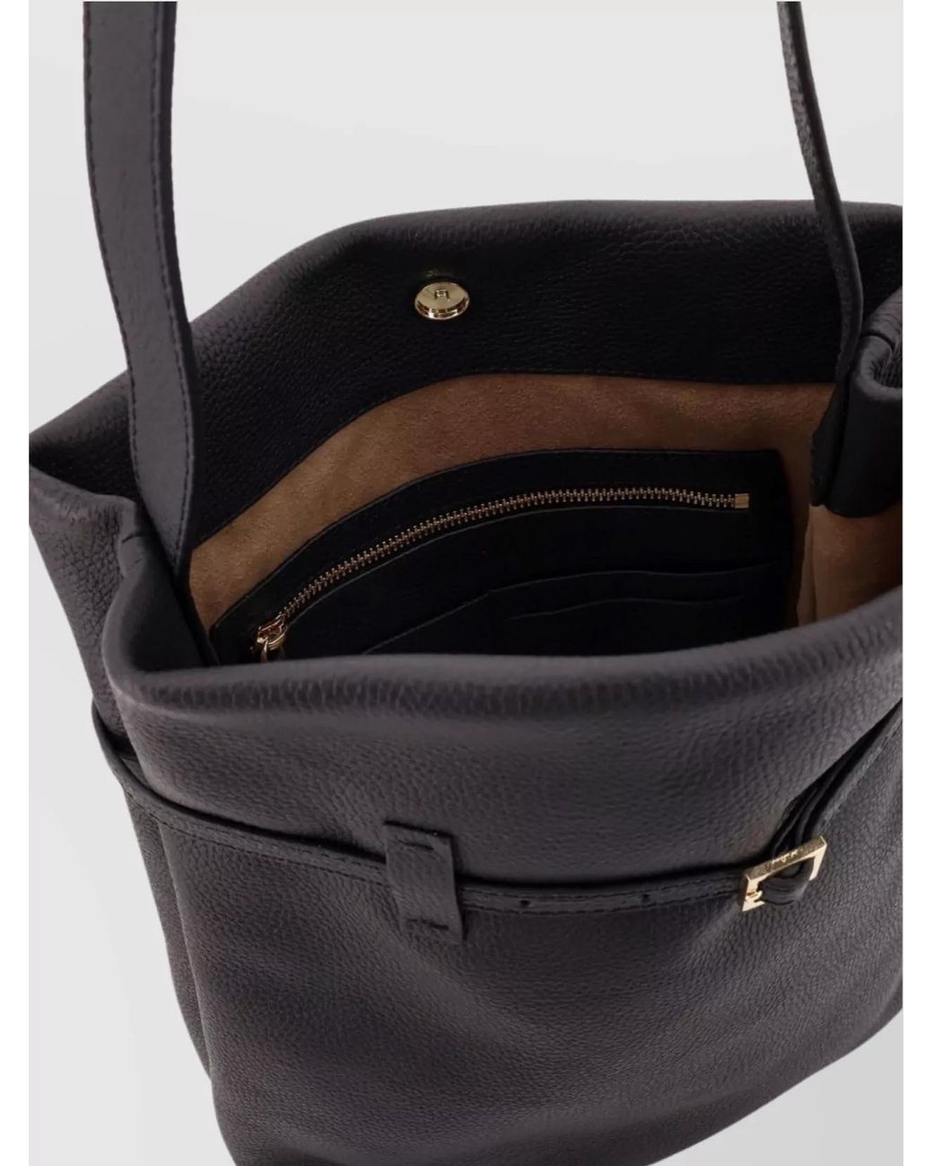 MANU Atelier Black Everyday Leather Shoulder Bag