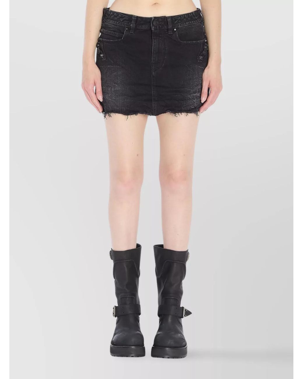Balenciaga Multicolor Denim Slim-Fit Mini Skirt