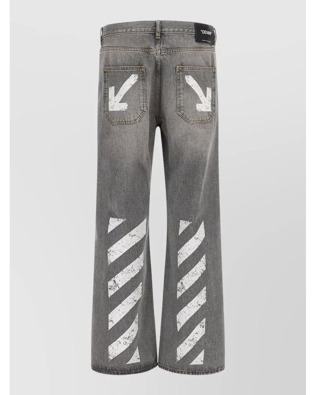 Off-White c/o Virgil Abloh Gray Denim Relaxed-Fit Straight-Leg Jeans for men