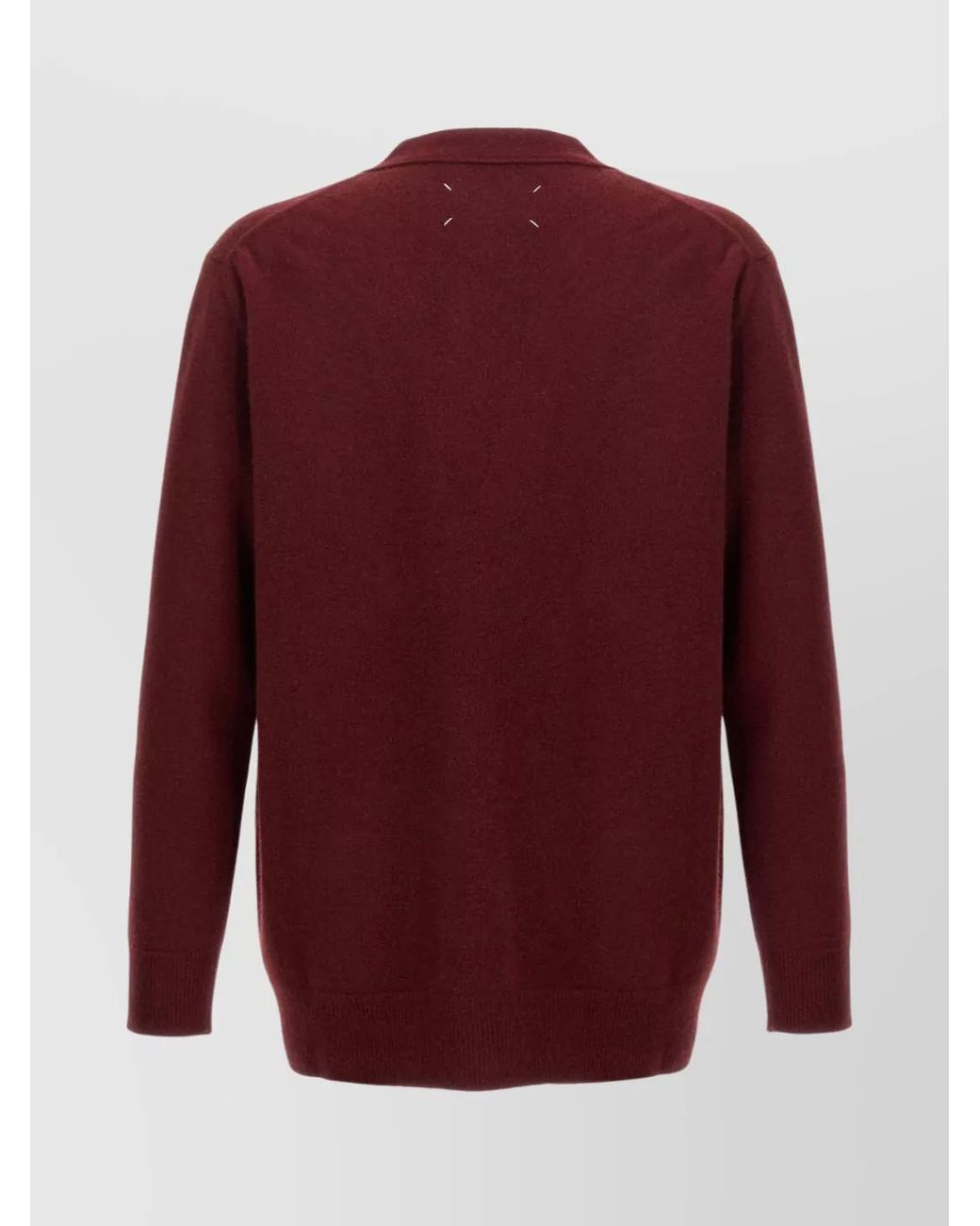 Maison Margiela Red Wool Cardigan for men
