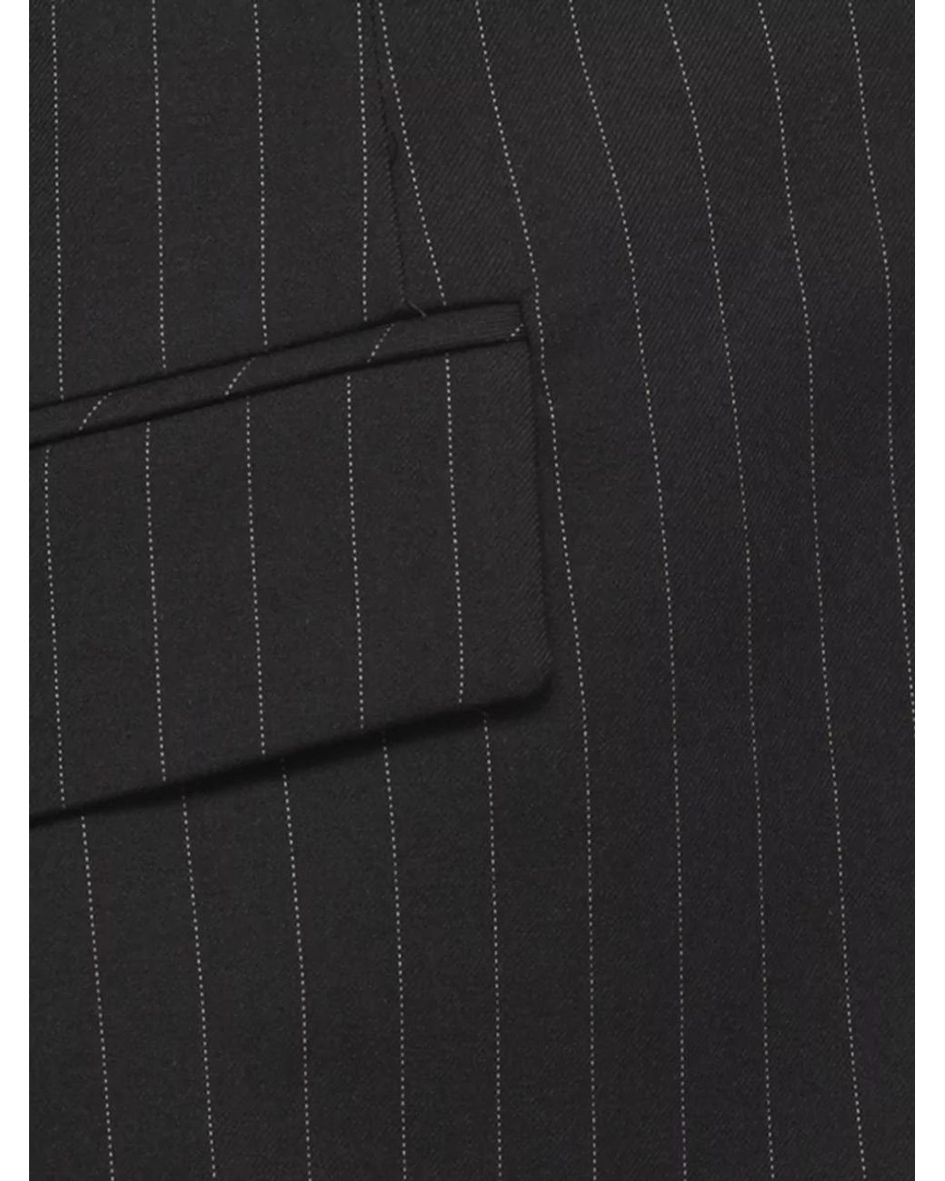ANDAMANE Black Pinstriped Blazer