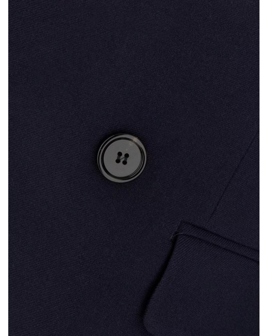 AMI Blue Virgin Wool Oversized Double-Breasted Blazer for men