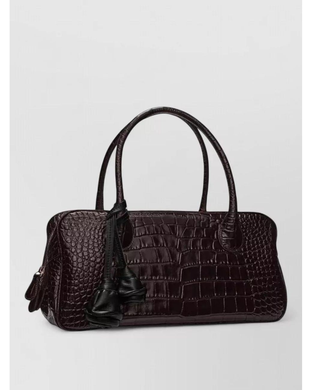 Magda Butrym Black Brigitte Bag Regular Leather Croco