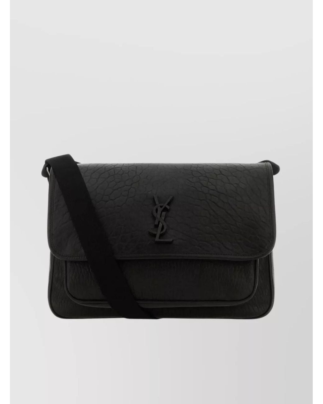 Saint Laurent Black Leather Niki Messenger Bag for men