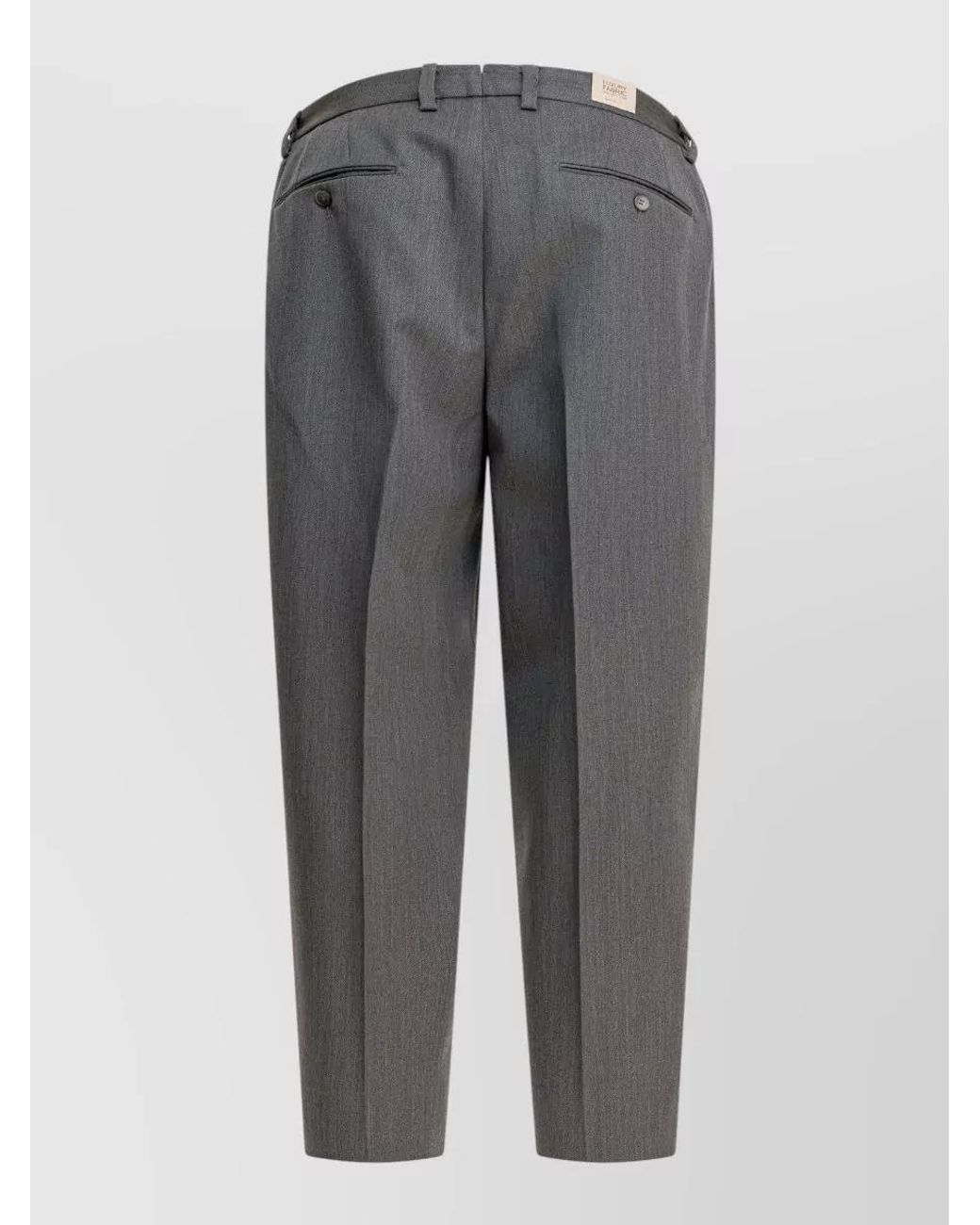 Briglia 1949 Gray Virgin Wool Straight-Leg Trousers for men