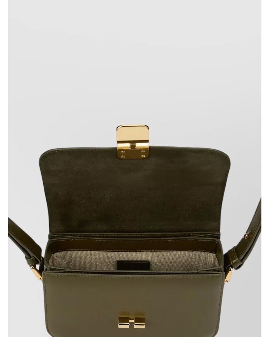 A.P.C. White Grace Leather Cross-Body Bag