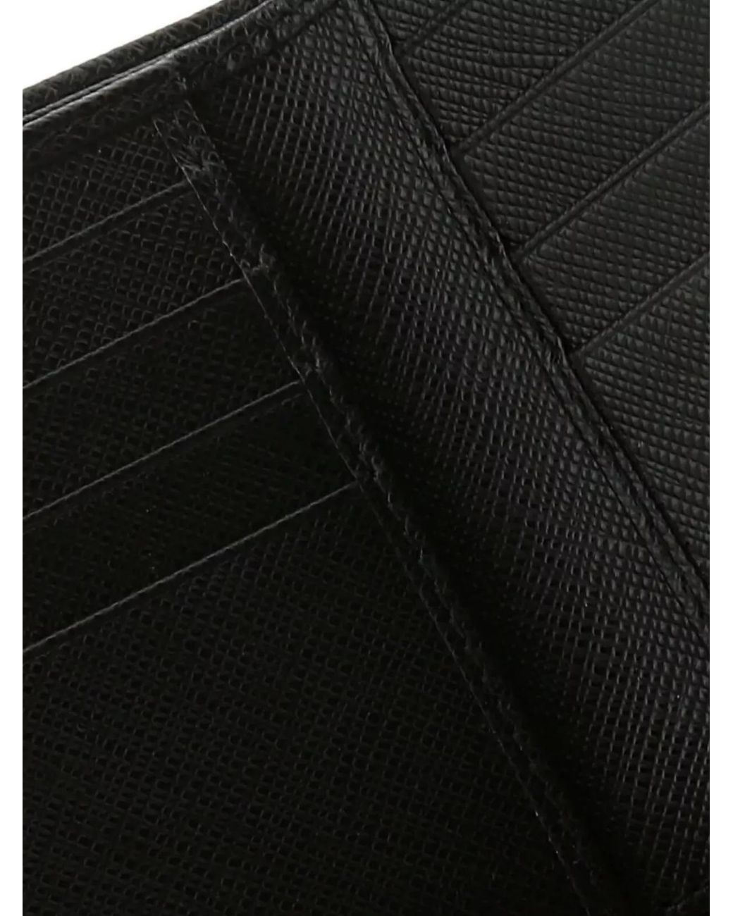 Prada Black Saffiano Leather Bi-Fold Wallet for men