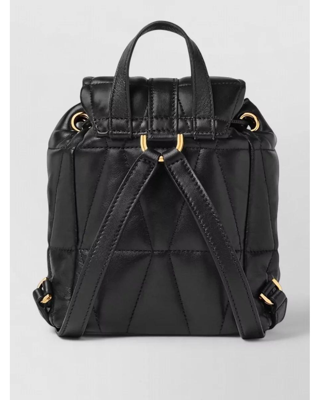 Versace Black Kleio Leather Quilted Backpack
