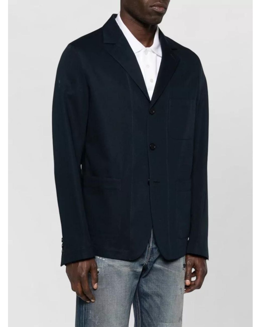 Givenchy Blue Cotton Blazer for men