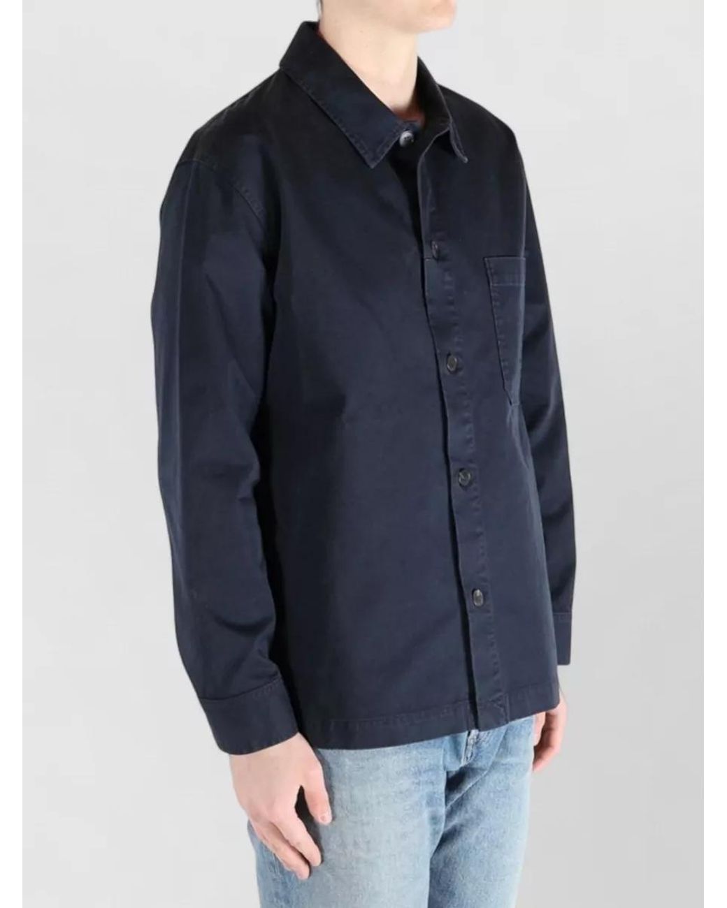 Saint Laurent Blue Cotton Overshirt for men