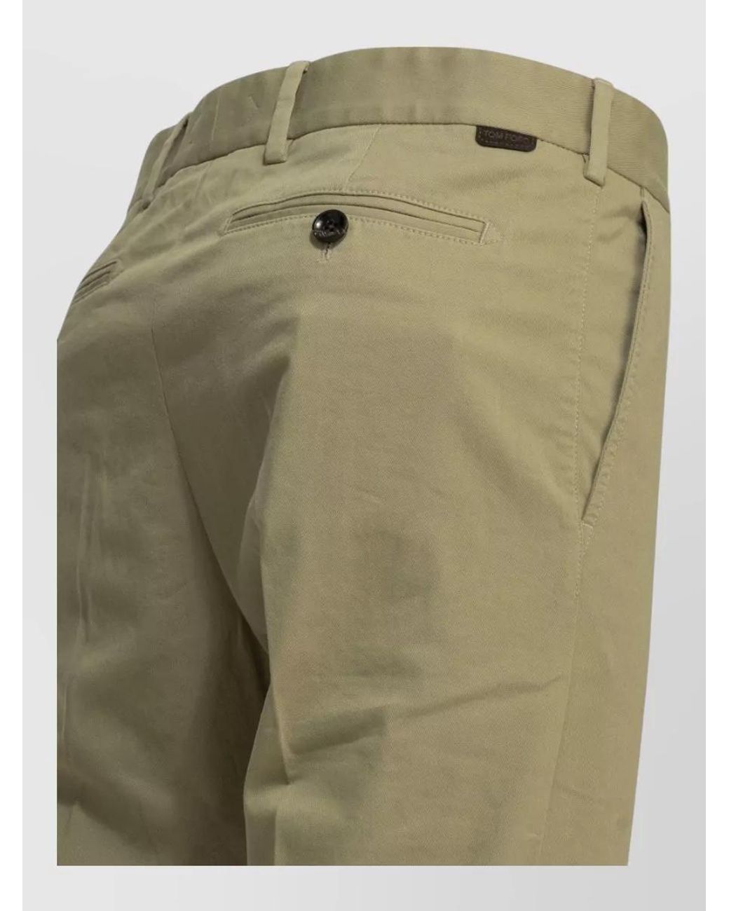Tom Ford Green Straight-Leg Chino Trousers for men