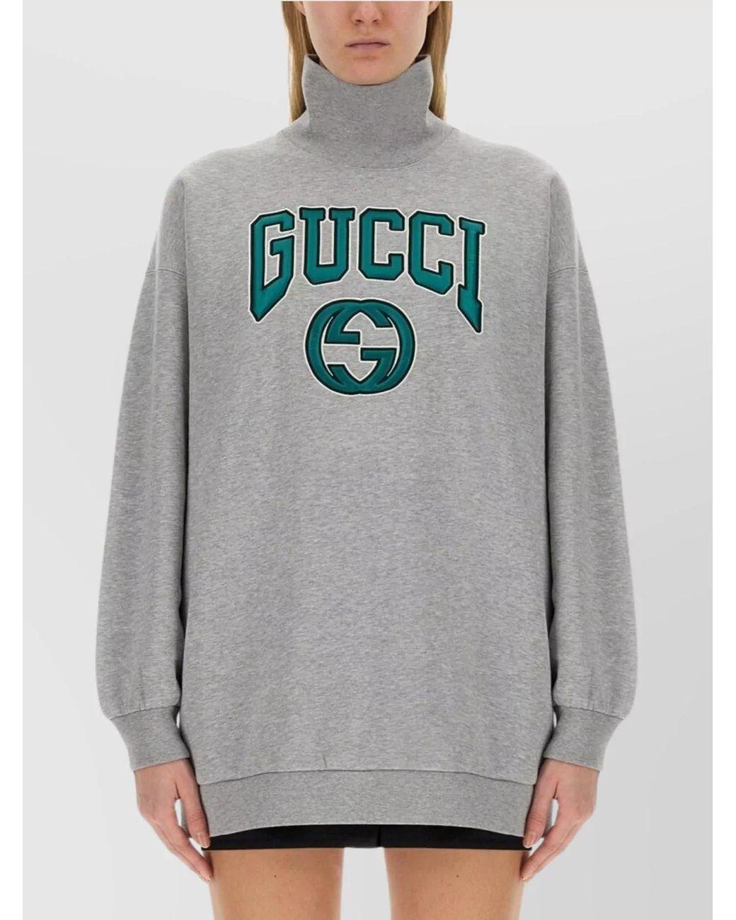 Gucci Gray Oversized Cotton Sweatshirt