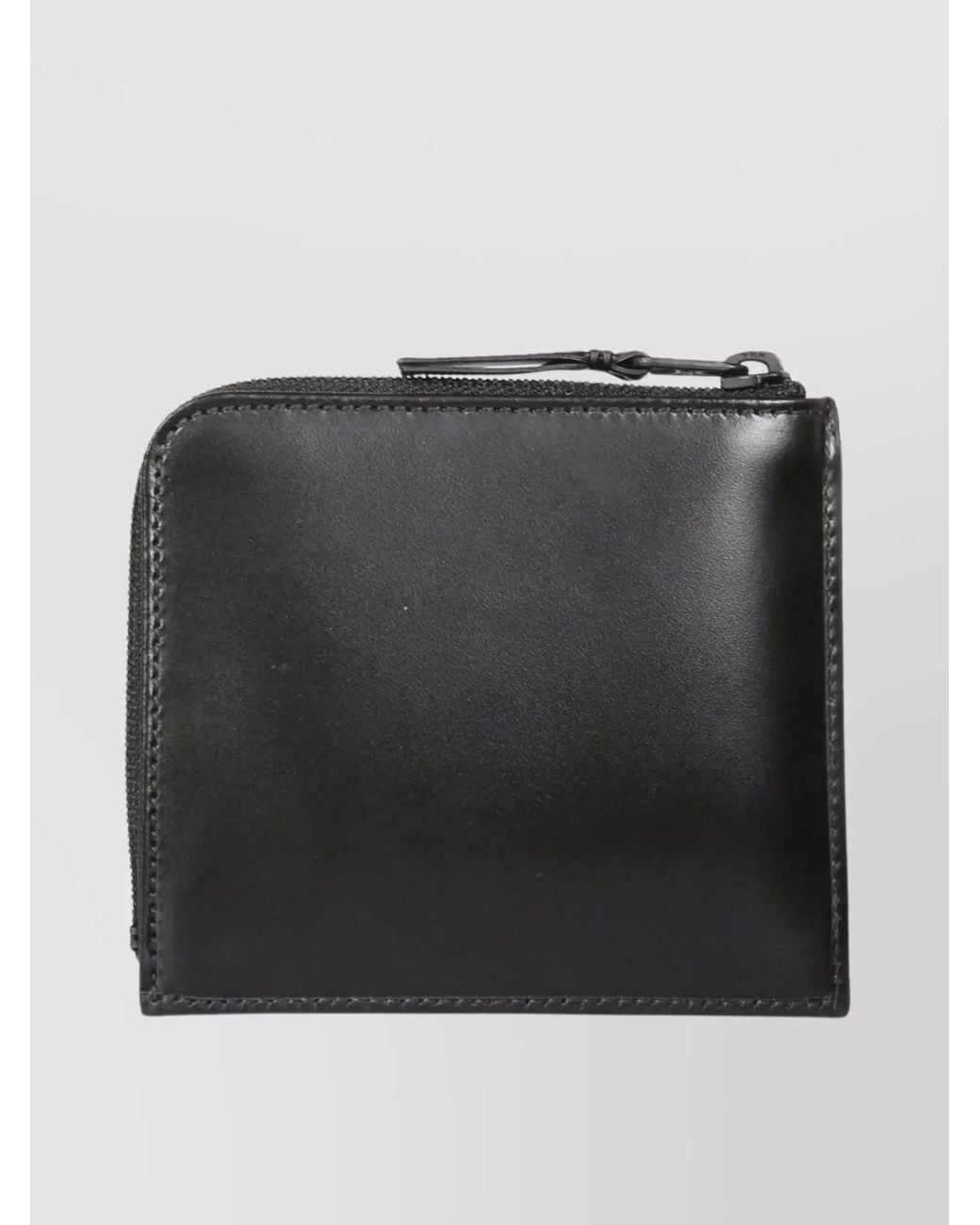 Comme des Garçons Black Compact Small Leather Wallet Size