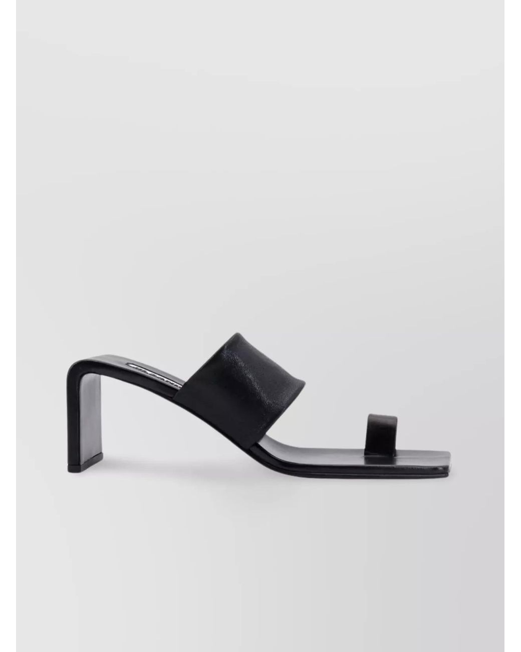 Jil Sander Black Leather Sandals