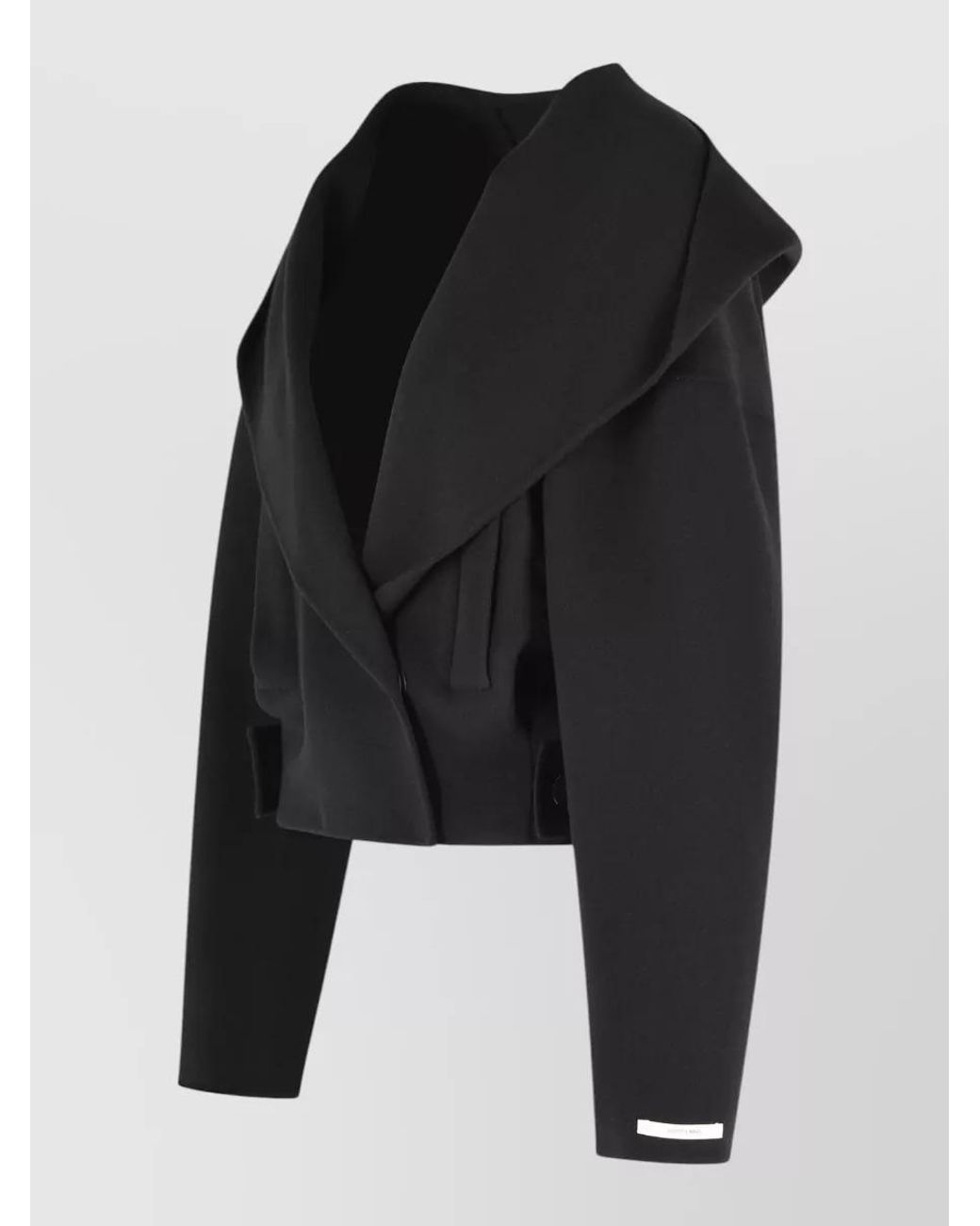 Sportmax Black Virgin Wool Cape