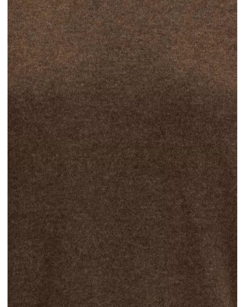 Lisa Yang Brown Cashmere Fine-Knit Sweater
