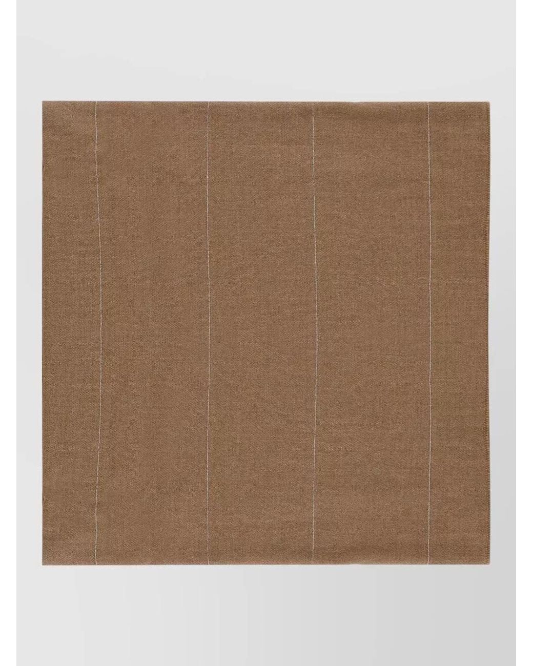 Peserico Brown Beaded Virgin Wool Square Scarf