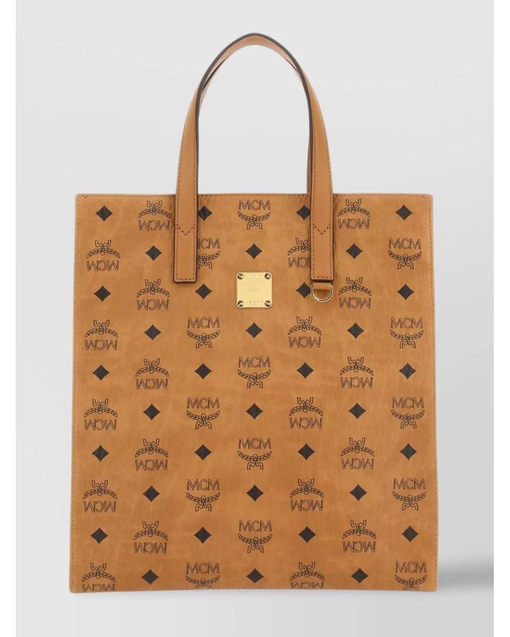 MCM Brown Aren Small Canvas Shoulder Bag