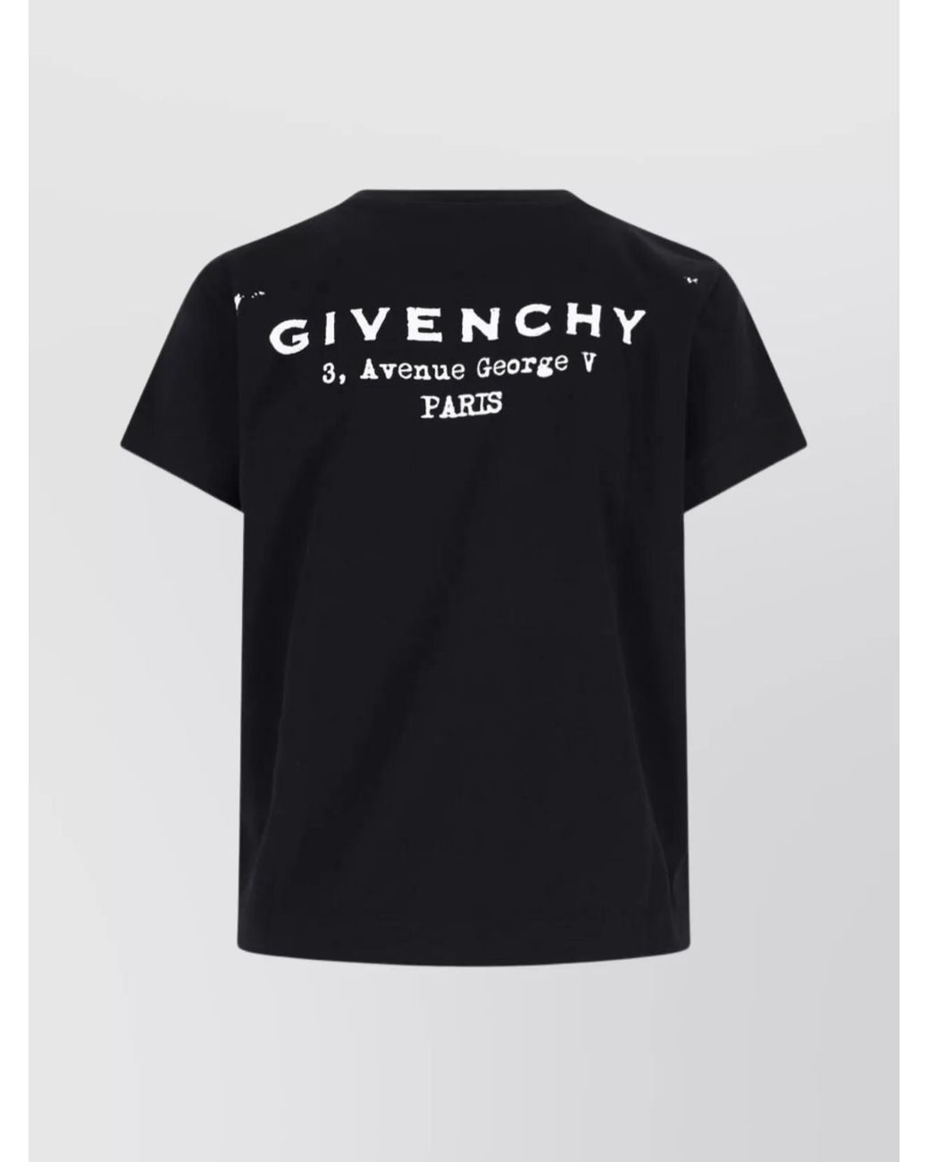 Givenchy Black Cotton Logo Print Short Sleeve T-Shirt