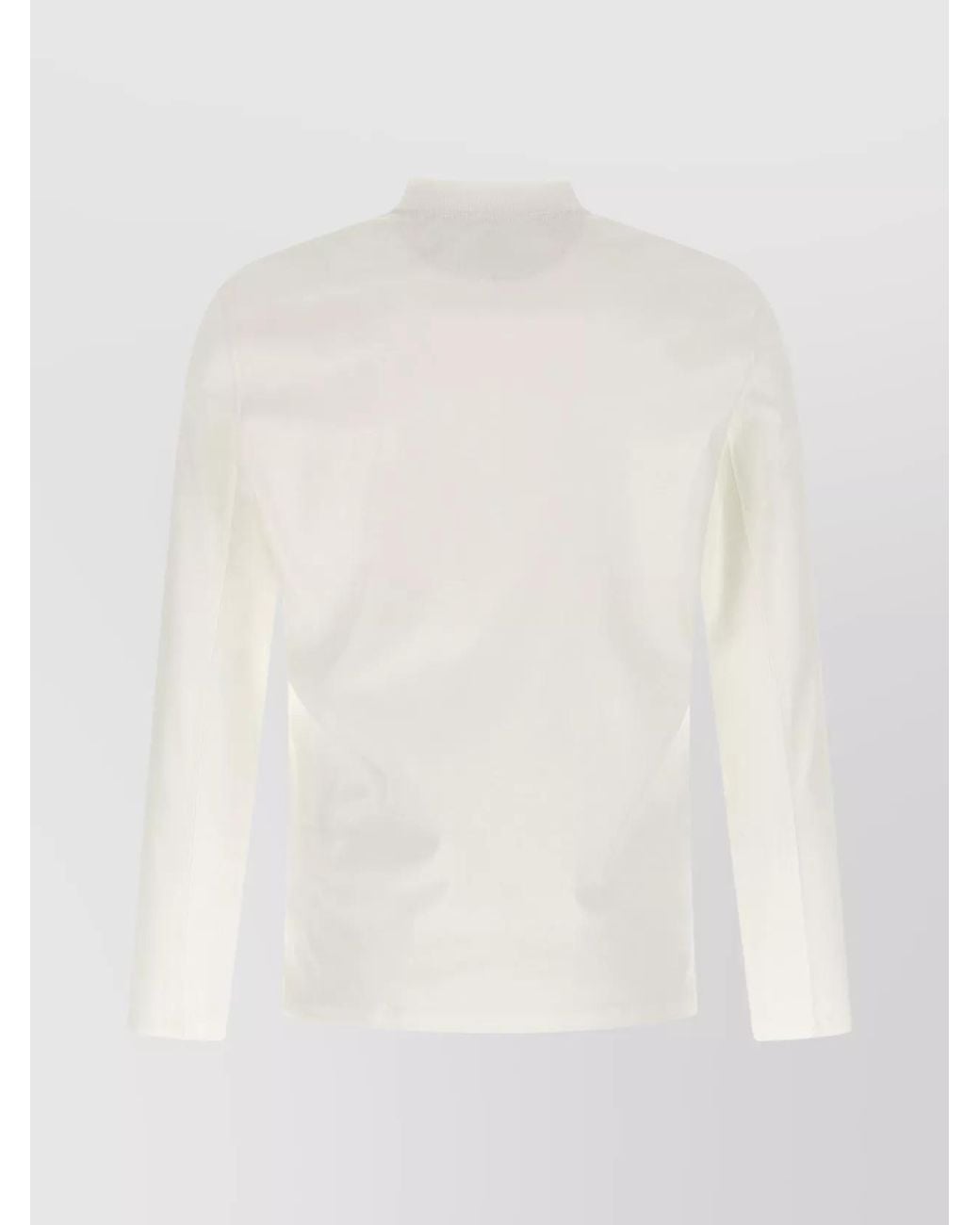 Brunello Cucinelli White T-Shirt Crew Neck Long Sleeves for men