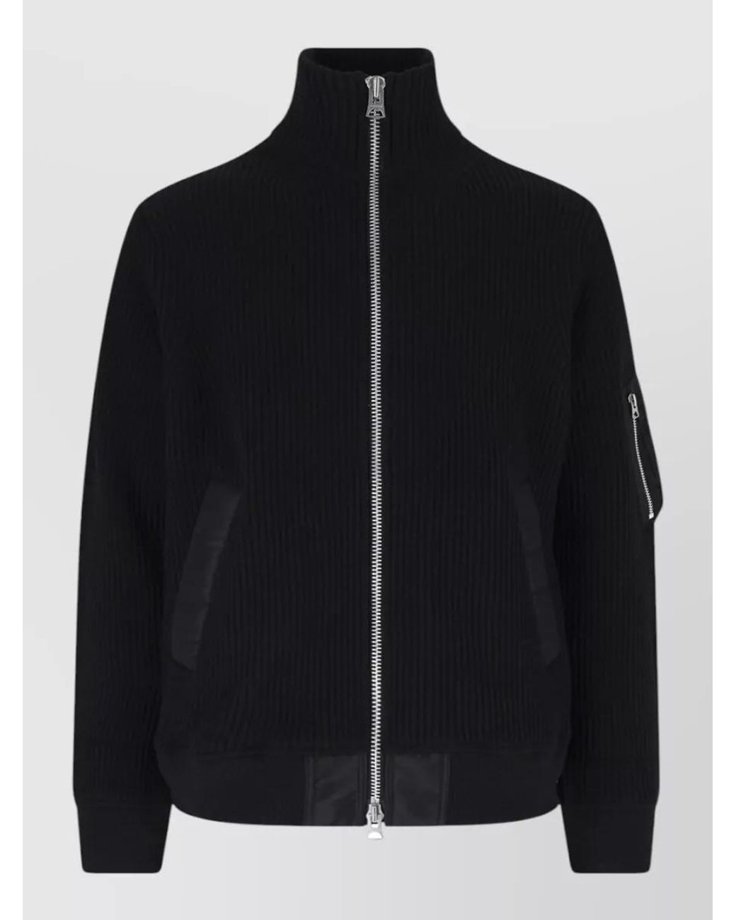 Sacai Black Wool Crewneck Jumper for men