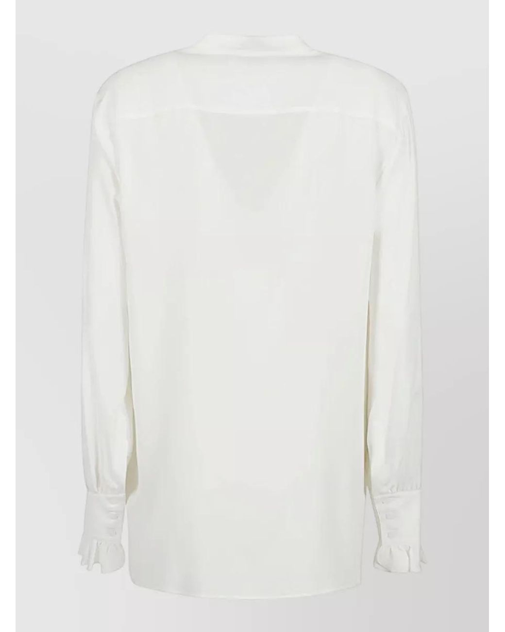 Seafarer White Silk Blend Ruched Blouse