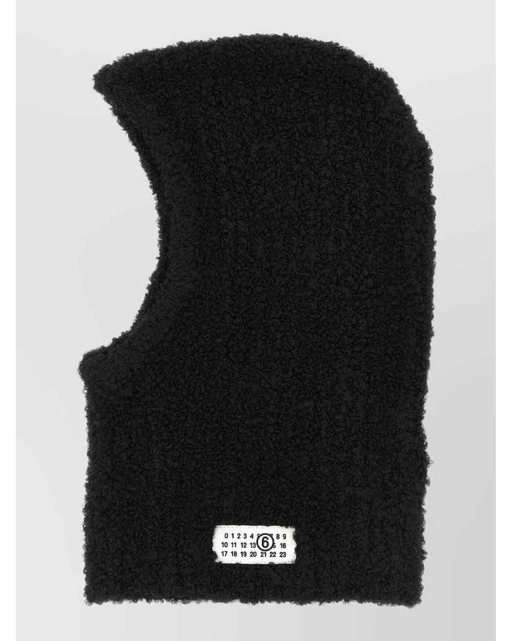 MM6 by Maison Margiela Black Bouclé Knit Balaclava