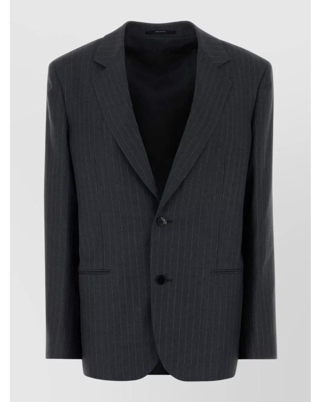 Gucci Black Pinstriped Wool Blazer
