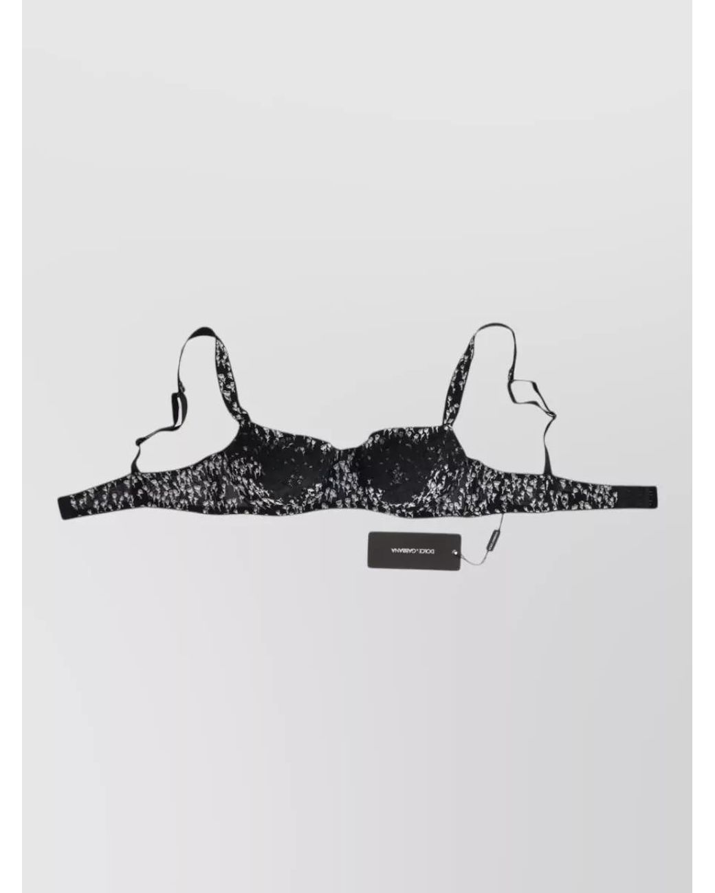 Dolce & Gabbana Black Silk Lace Underwire Bra