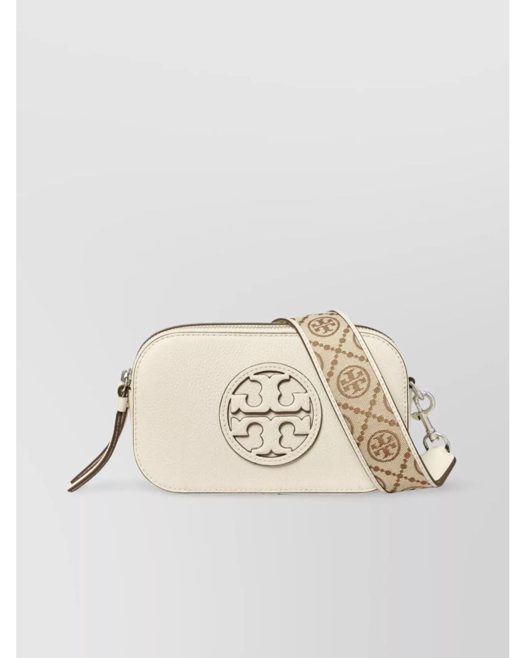 Tory Burch Natural Miller Mini Leather Shoulder Bag