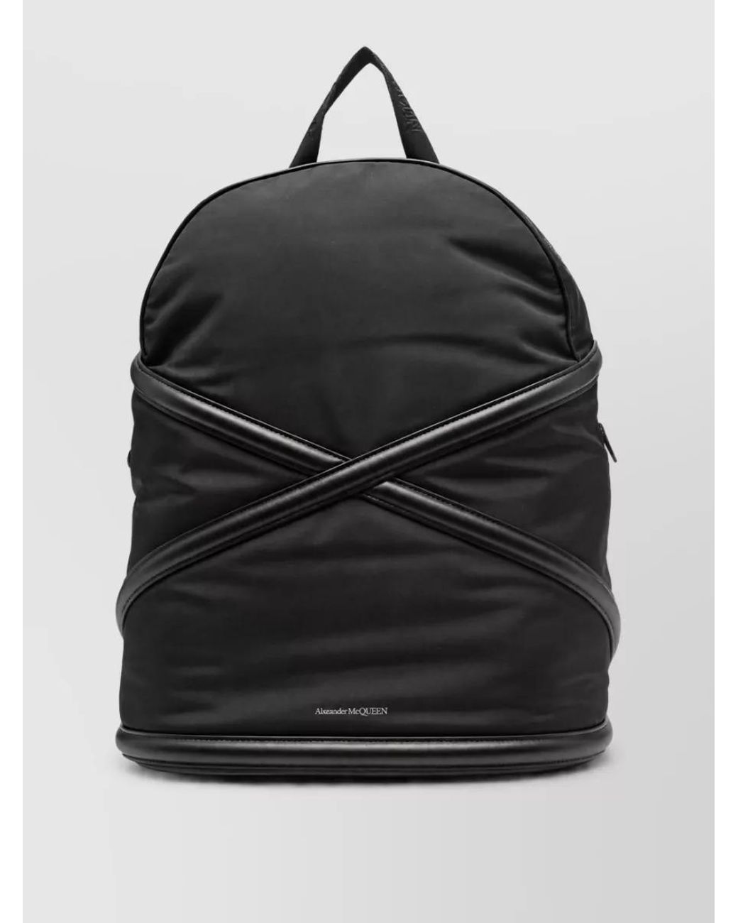 McQueen Black Nylon Backpack for men